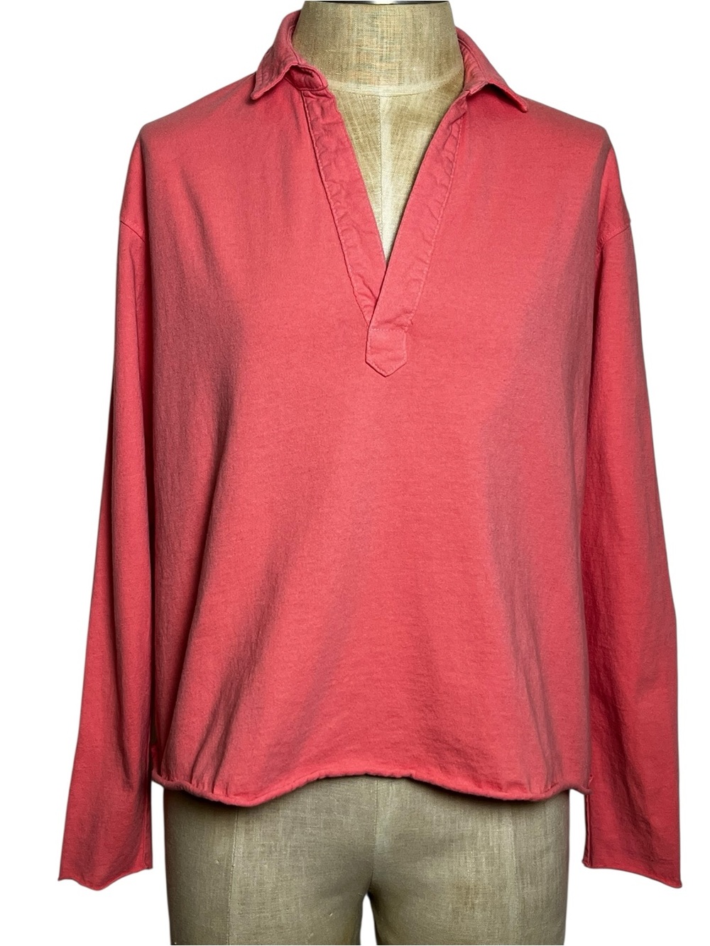 Frank & Eileen LAB Patrick Heritage Jersey Polo Tee Popover Coral Pink XS USA - Picture 5 of 13